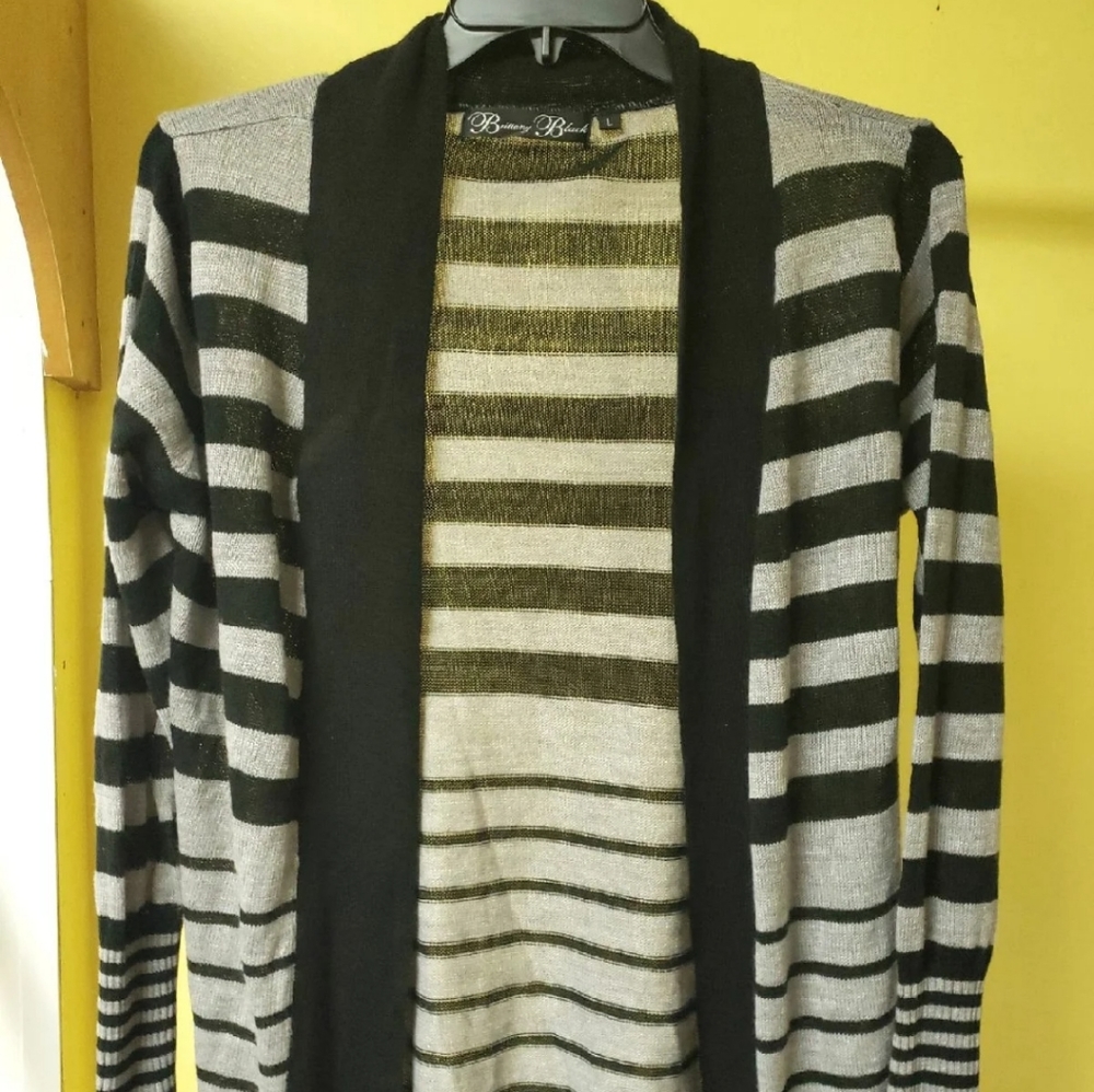 Black and Gray Cardigan